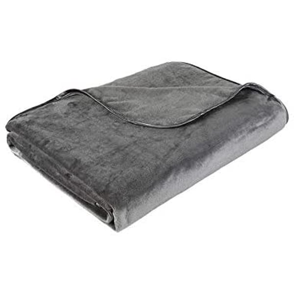 Brookstone Nap Blanket Queen 88X90 inches-Grey