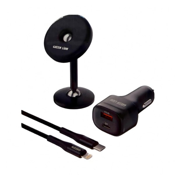 Green Lion 3 in 1 Combo Magnetic Car Holder / Car Charger 20W PD-QC / USB Green Lion 3 in 1 Combo Magnetic Car Holder / Car Charger 20W PD-QC / USB