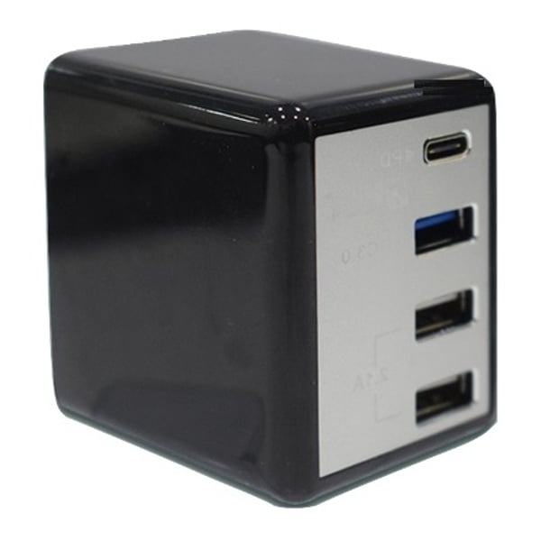 Inet 4 Port Quick Wall Charger - Black Inet 4 Port Quick Wall Charger - Black