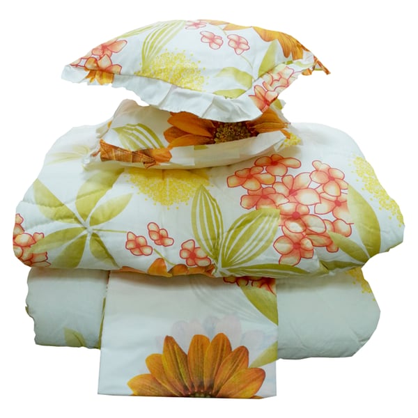 King Comforter 6pc set Yellow/144TC King Comforter 6pc set Yellow/144TC