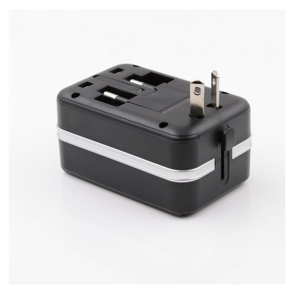 Eklasse Universal Travel Adapter 2 USB 2.1A Black Eklasse Universal Travel Adapter 2 USB 2.1A Black