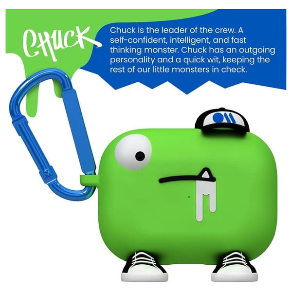 Case Mate Airpods Pro Case CreaturePods Chuck The Cool Guy Green Case Mate Airpods Pro Case CreaturePods Chuck The Cool Guy Green