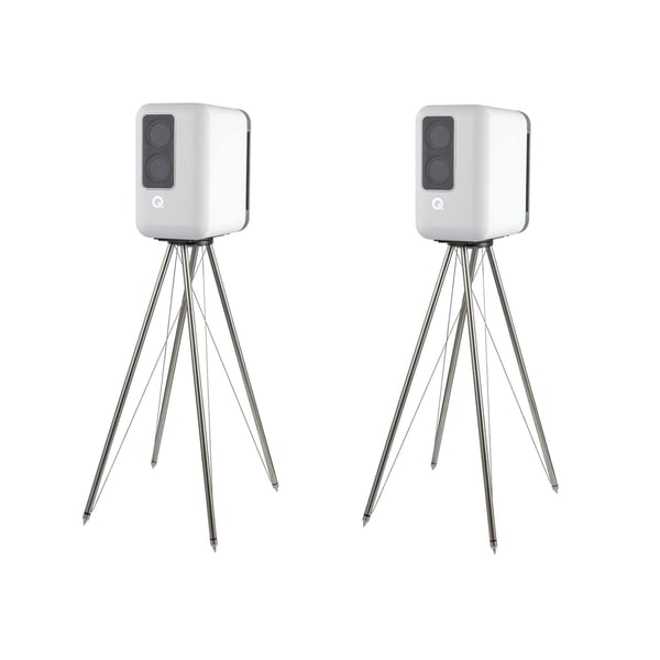 Buy Q Acoustics Active 200 Bookshelf Speakers Pair White With Stands