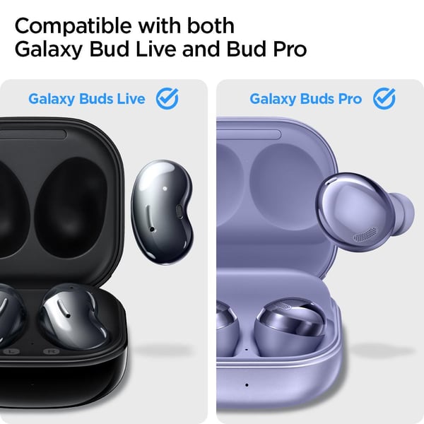 Spigen Ultra Hybrid designed for Samsung Galaxy Buds PRO case and Galaxy Buds LIVE case cover - Crystal Clear