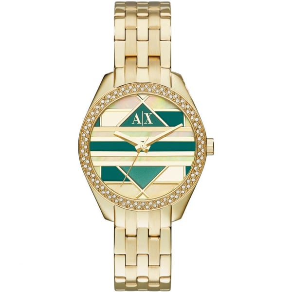 Armani Exchange Sarena Gold Stainless Steel Women Watch AX5527 Armani Exchange Sarena Gold Stainless Steel Women Watch AX5527