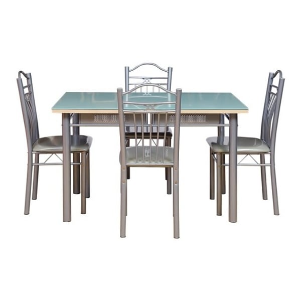 Buy Pan Emirates Cantica Dining Set 1 4 Silver Online In Uae Sharaf Dg