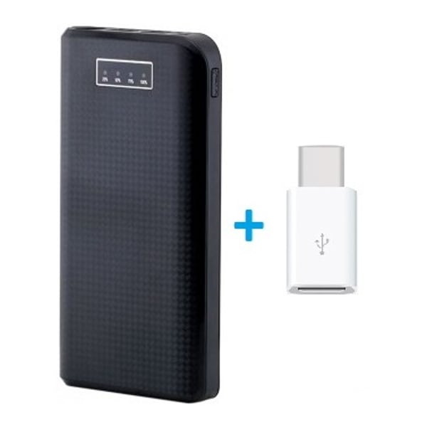 Xcell Power Bank 16000mAh Black + Xcell AD100MC Type C Adapte Xcell Power Bank 16000mAh Black + Xcell AD100MC Type C Adapte