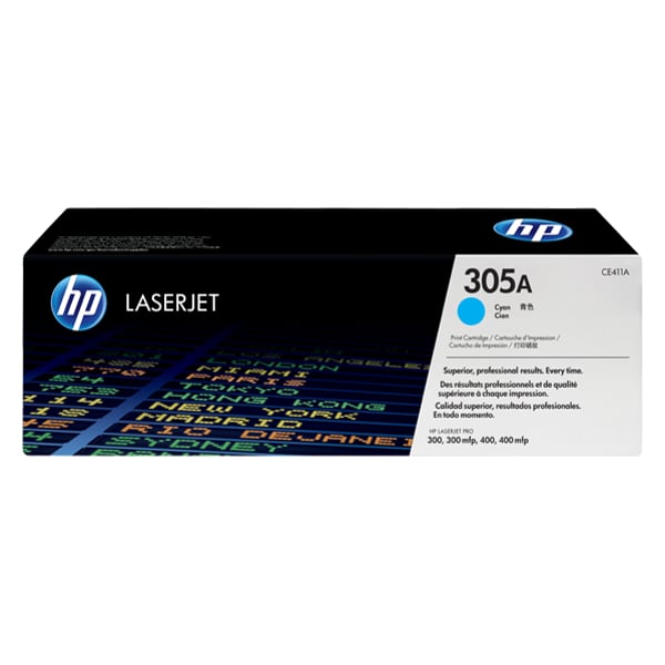 HP 305A Original Laserjet Toner Cartridge Cyan CE411A HP 305A Original Laserjet Toner Cartridge Cyan CE411A