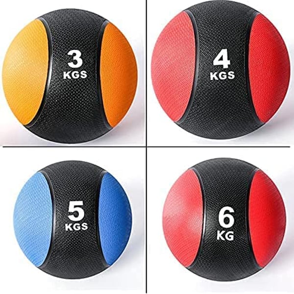 ULTIMAX Rubber Bounce Med Ball Medicine Balls, Ab Exercises, Home Gym Fitness Workout Equipment for Strength Training, Throwing, Weight Lifting Fat Loss Building Muscle -Multi Color(6Kg)