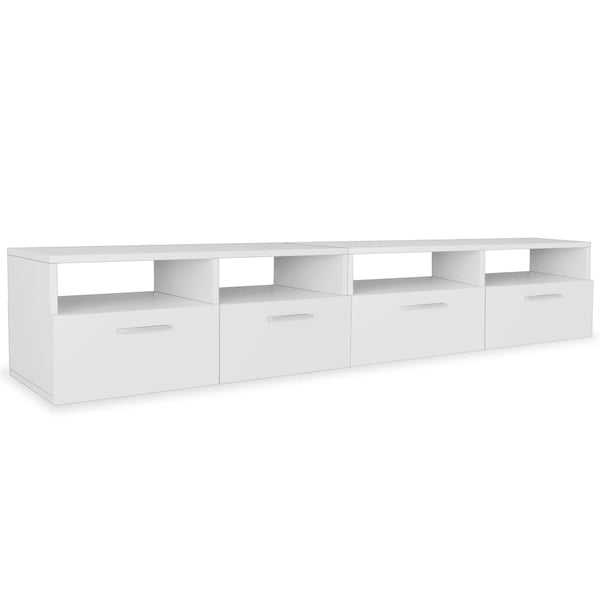 vidaXL TV Cabinets 2 pcs Engineered Wood 95x35x36 cm White vidaXL TV Cabinets 2 pcs Engineered Wood 95x35x36 cm White