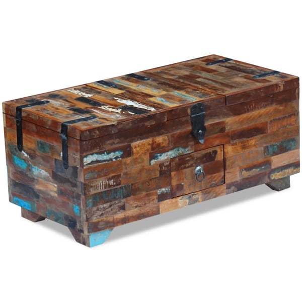 vidaXL Coffee Table Box Chest Solid Reclaimed Wood 80x40x35 cm vidaXL Coffee Table Box Chest Solid Reclaimed Wood 80x40x35 cm