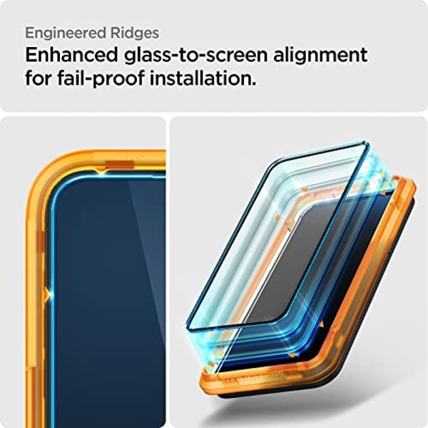 Spigen GLAStR Align Master designed for iPhone 14 Pro MAX Screen Protector (2022) Premium Tempered Glass - Full Cover [2 PACK]