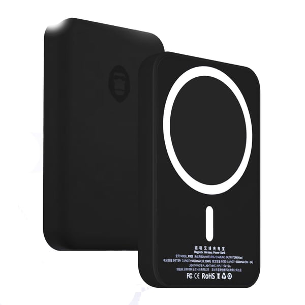 Blueo P008 Magnetic Wireless Power Bank 5000mah Black Blueo P008 Magnetic Wireless Power Bank 5000mah Black
