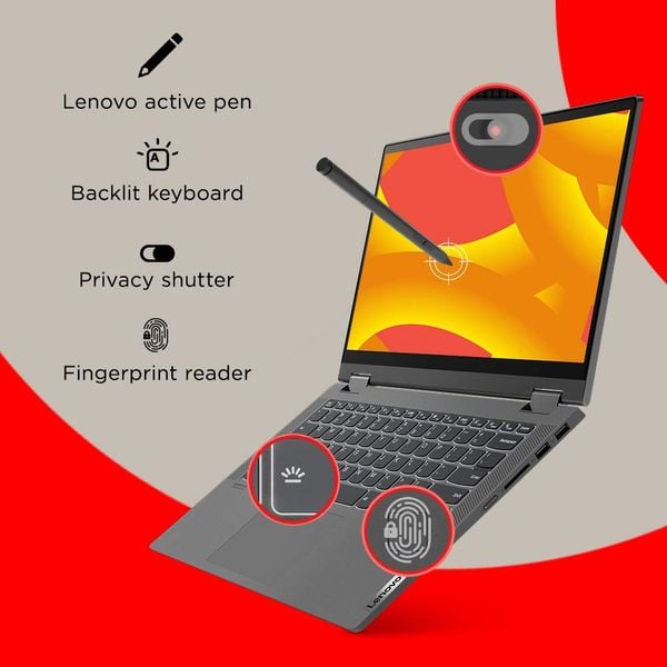 Lenovo Ideapad Flex 5 14ARE05 81X2007LAX 2-in-1 - Ryzen 7 4.1GHz 8GB 512GB Win10 14inch FHD Grey English/Arabic Keyboard Lenovo Ideapad Flex 5 14ARE05 81X2007LAX 2-in-1 - Ryzen 7 4.1GHz 8GB 512GB Win10 14inch FHD Grey English/Arabic Keyboard
