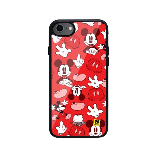 Macmerise Mickey Classic Red - Glass Phone Case For Iphone 8