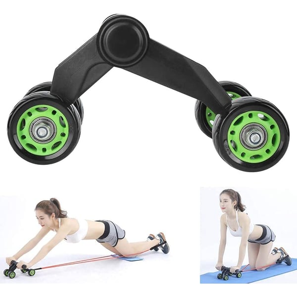 ULTIMAX 4 Wheels AB Roller, Multifunctional Advanced Abdominal Exercise Equipment for Core Four Wheel Abdominal Wheel Workouts Frog Style 4 Wheels Abdominal Muscle Bearing Abdominal Fitness for Gym