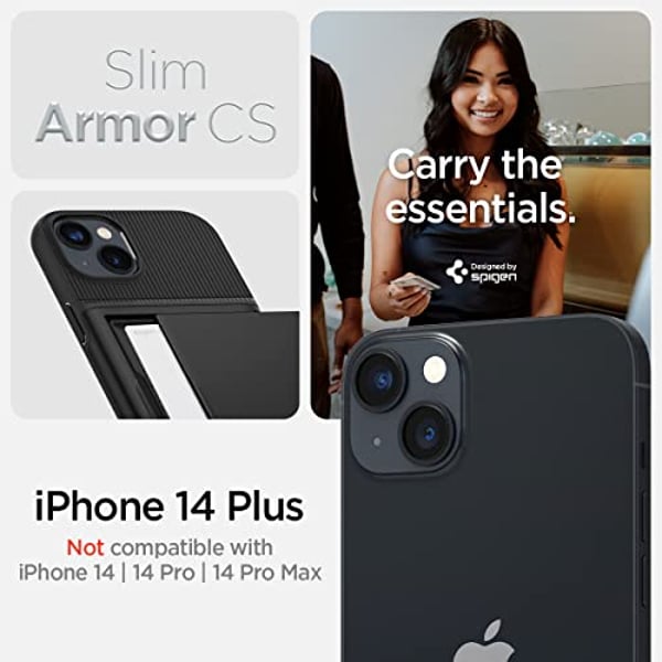 Spigen Slim Armor CS designed for iPhone 14 Plus case cover (2022) - Black