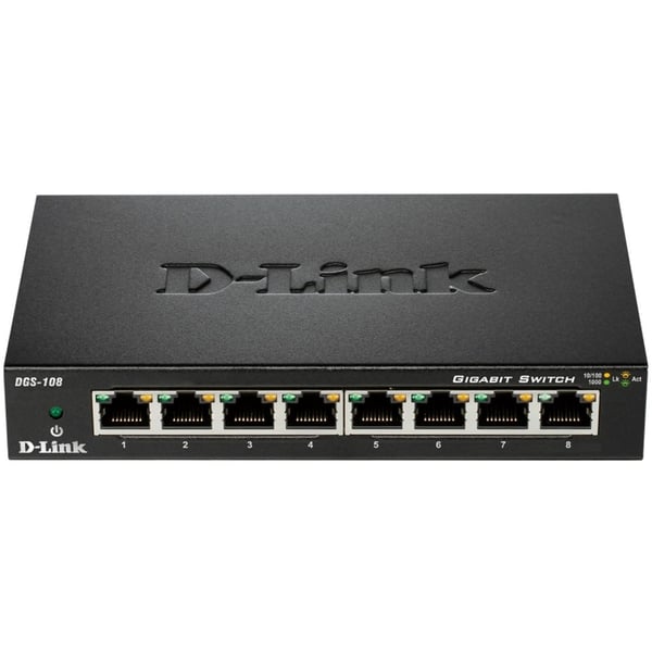 Dlink DGS108 8Port Desktop Gigabit Unmanaged Switch Dlink DGS108 8Port Desktop Gigabit Unmanaged Switch
