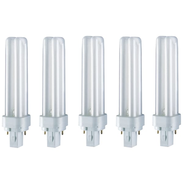 Osram Dulux D 2 Pin Day Light Double Twin Tube Cfl Bulb 13 Watt Energy Saving Bulb Cool White - (pack Of 5)