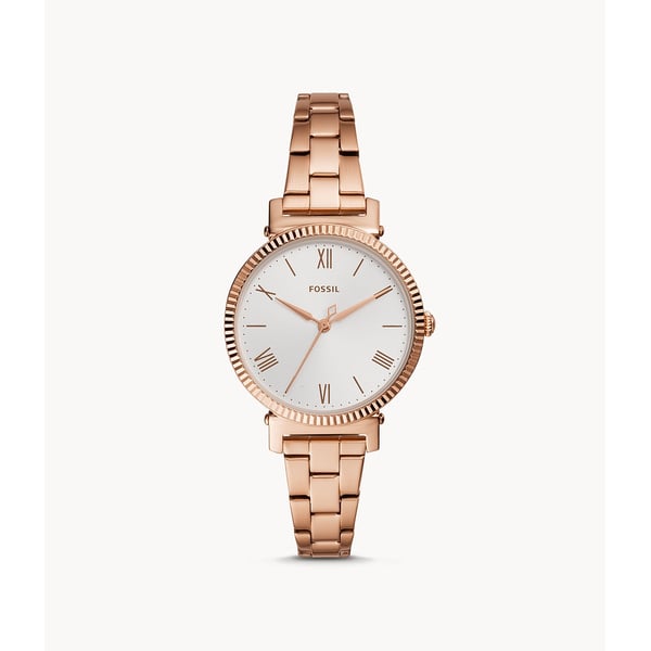 Fossil Womens Daisy 3 Hand Stainless Steel Watch - Es4791