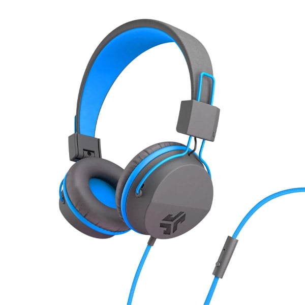 JLab JBuddies Studio Wired On Ear Kids Headset Graphite Blue JLab JBuddies Studio Wired On Ear Kids Headset Graphite Blue