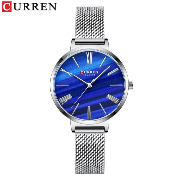 Curren CRN9076-SLVR/BLU-Retro design & leisurely light weight Curren CRN9076-SLVR/BLU-Retro design & leisurely light weight