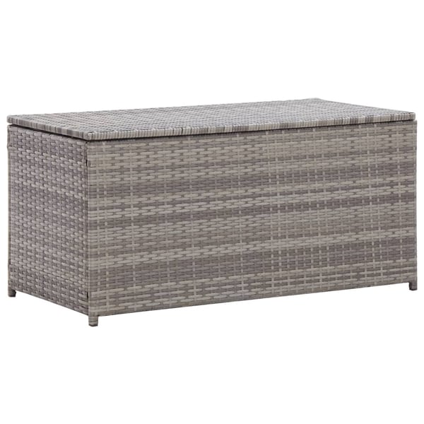 Vidaxl Garden Storage Box Poly Rattan 100x50x50 Cm Grey Vidaxl Garden Storage Box Poly Rattan 100x50x50 Cm Grey