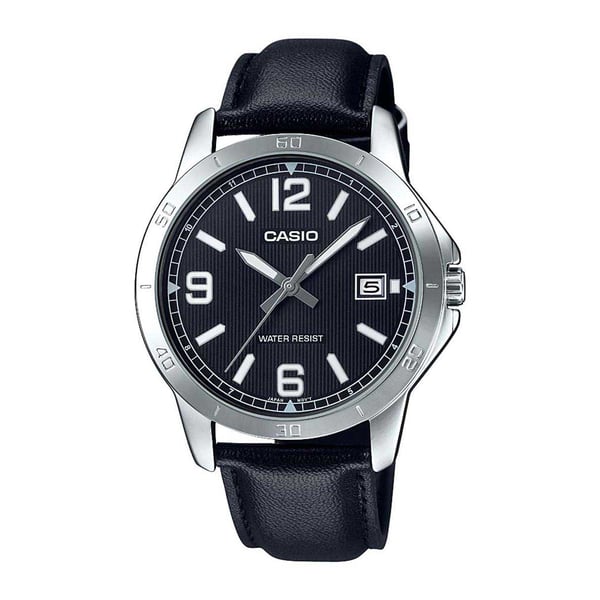 Casio Black Leather Men Watch MTP-V004L-1BUDF Casio Black Leather Men Watch MTP-V004L-1BUDF