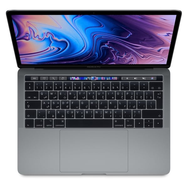 MacBook Pro 13-inch with Touch Bar and Touch ID (2019) - Core i5 2.4GHz 8GB 512GB Shared Space Grey English/Arabic Keyboard