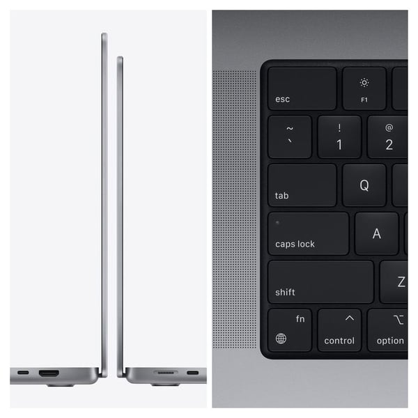 MacBook Pro 16-inch (2021) - M1 Pro Chip 16GB 512GB 16-core GPU Space Grey English Keyboard - Middle East Version MacBook Pro 16-inch (2021) - M1 Pro Chip 16GB 512GB 16-core GPU Space Grey English Keyboard - Middle East Version