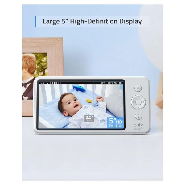 Eufy T83002D3 SpaceView Baby Monitor White Eufy T83002D3 SpaceView Baby Monitor White