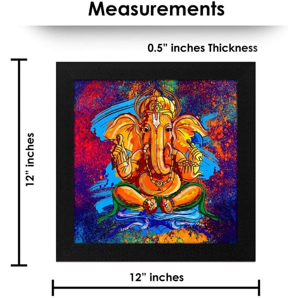 Story@Home Artistically Designed Ganesha' Framed Wall Art Painting - Wood, 30 cm x 3 cm x 30 cm, Multicolor FM1401 Story@Home Artistically Designed Ganesha' Framed Wall Art Painting - Wood, 30 cm x 3 cm x 30 cm, Multicolor FM1401