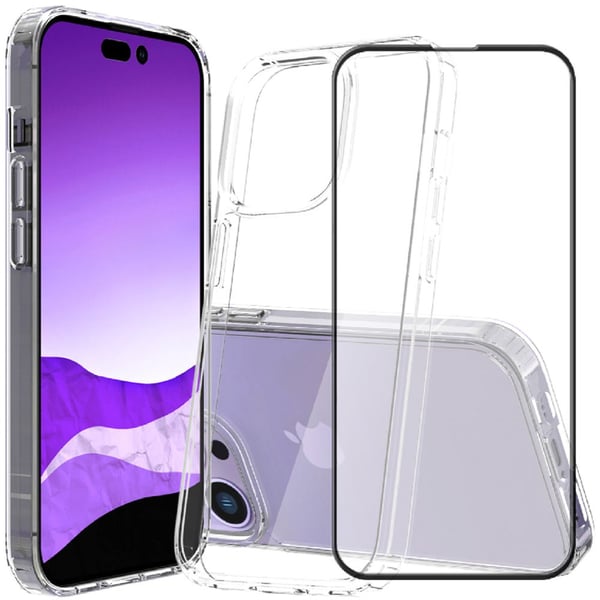 Glassology Case With Screen Protector Clear For iPhone 14 Pro
