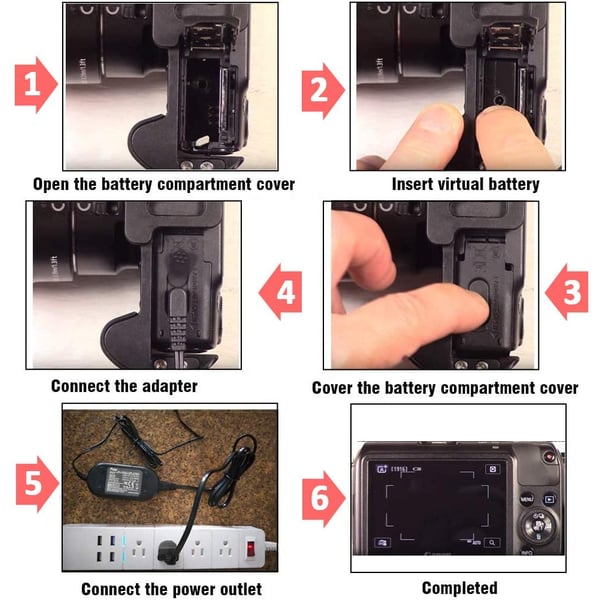 Dmk Power Ack-e12 Ac Power Adapter Dr-e12 Dc Coupler Kit Replacement For Lp E12 Battery Charger For Eos M M2 M10 M50 M100 M200 Kiss M Mirrorless Digital Cameras Dmk Power Ack-e12 Ac Power Adapter Dr-e12 Dc Coupler Kit Replacement For Lp E12 Battery Charger For Eos M M2 M10 M50 M100 M200 Kiss M Mirrorless Digital Cameras