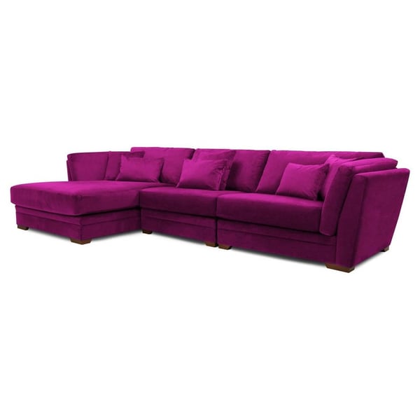 Red l shop shaped couches