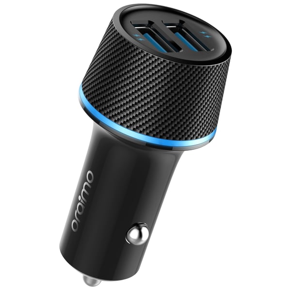 Oraimo Highway Car Charger With 2In1 Lightning & USB Cable Black Oraimo Highway Car Charger With 2In1 Lightning & USB Cable Black
