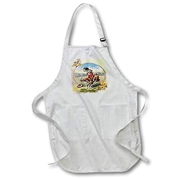 3Drose Humorous Victorian Painting Of Dog Riding A Goat.Jpg - Full Length Apron, 22 By 30-Inch, White, With Pockets (Apr_98585_1) 3Drose Humorous Victorian Painting Of Dog Riding A Goat.Jpg - Full Length Apron, 22 By 30-Inch, White, With Pockets (Apr_98585_1)