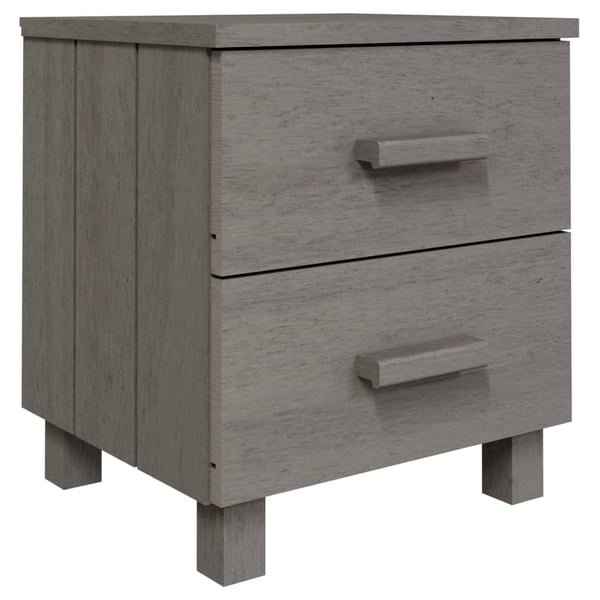 Vidaxl Bedside Cabinet Light Grey 40x35x44.5 Cm Solid Pinewood