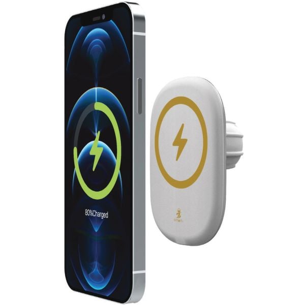 Smart MagFreedom Premium Magnetic Wireless Car Charger White