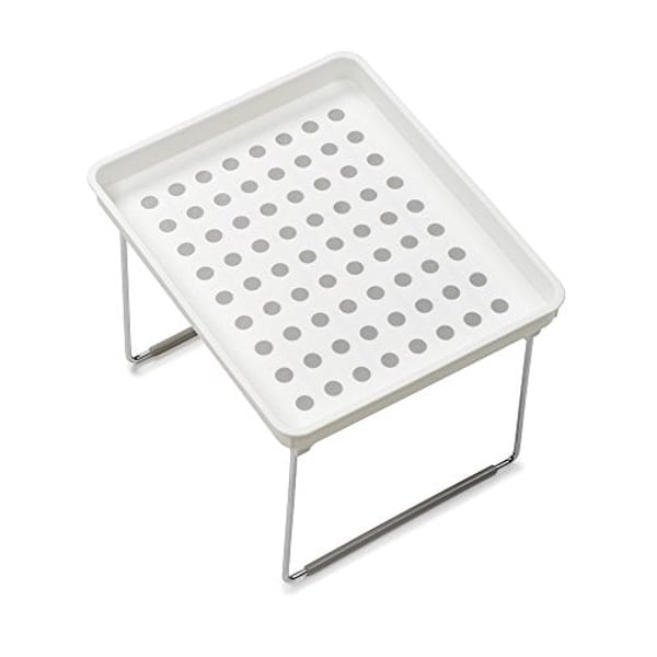 Madesmart Small Stacking Shelf, White Madesmart Small Stacking Shelf, White