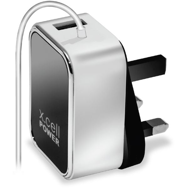 Xcell Wall Charger With Built In Lightning Cable 1.5m White Xcell Wall Charger With Built In Lightning Cable 1.5m White