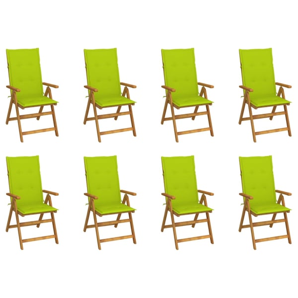Buy vidaXL Folding Garden Chairs with Cushions 8 pcs Solid Acacia Wood