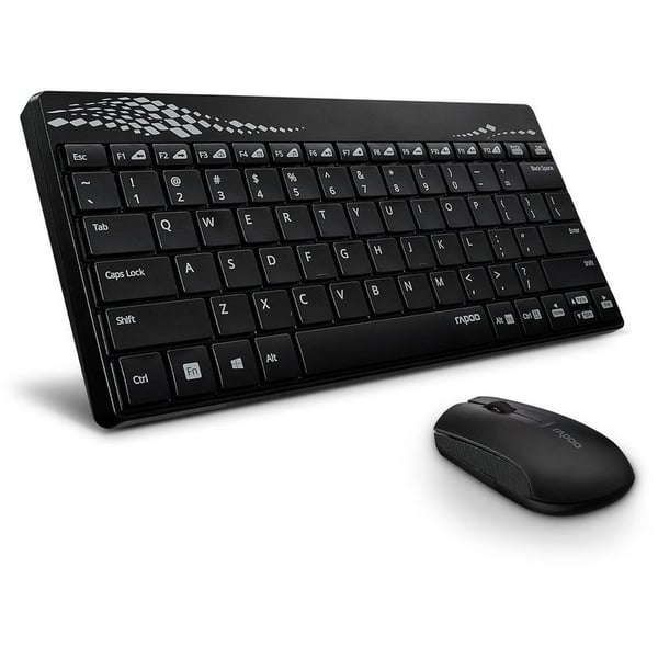 Rapoo 8000M Multi Mode Wireless Keyboard + Mouse Black Combo