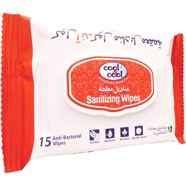 Cool & Cool Sanitizing Wipes (15 sheet)