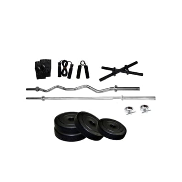Stag Home Gym 5 Ft Straight And 3 Ft Curl Rod Set | 20 Kg