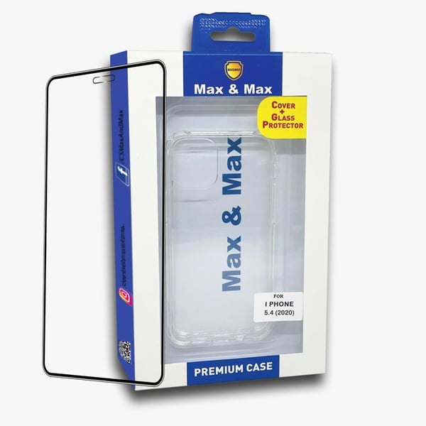 Max & Max Tempered Glass Screeen Protector with Case Clear iPhone 12
