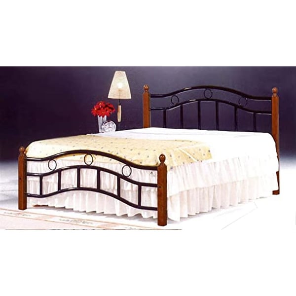 Gdf Galaxy Design Furniture Wooden Steel Queen Size Bed, Natural Brown Legs -150x190 Cm Gdf-6888qnbr, Gdf-7888, 190 X 150 X 70 Cm