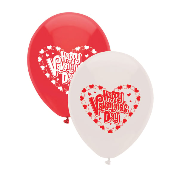 Happy Valentines Day Printed Balloons 10pcs