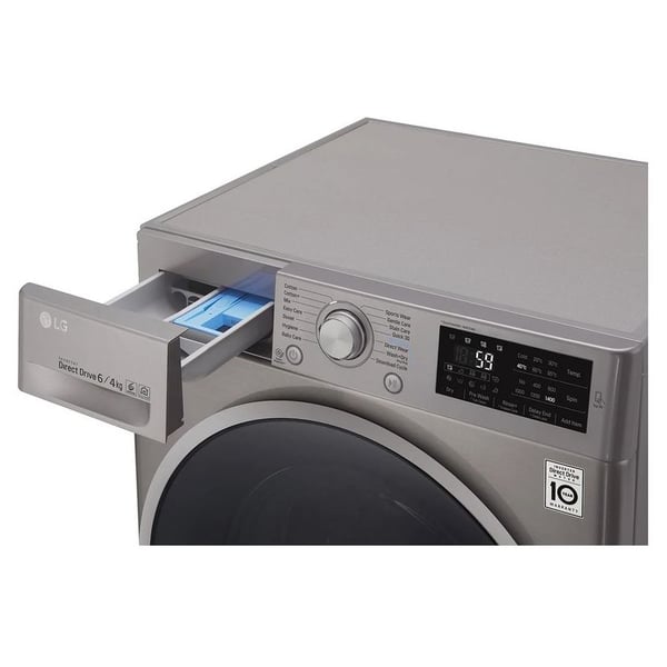 LG Front Load Washer Dryer 6Kg Washer & 4Kg Dryer 6motion DD Inverter Direct Drive Smart Diagnosis F2J6NMP8S LG Front Load Washer Dryer 6Kg Washer & 4Kg Dryer 6motion DD Inverter Direct Drive Smart Diagnosis F2J6NMP8S