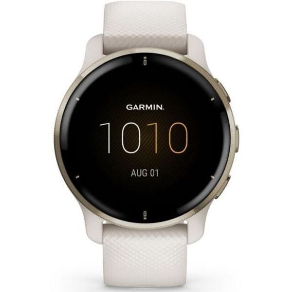 Garmin 0100249612 VENU 2 Plus GPS Smart Watch Cream Gold Stainless Steel Bezel W/Ivory Case and Silicone Band Garmin 0100249612 VENU 2 Plus GPS Smart Watch Cream Gold Stainless Steel Bezel W/Ivory Case and Silicone Band
